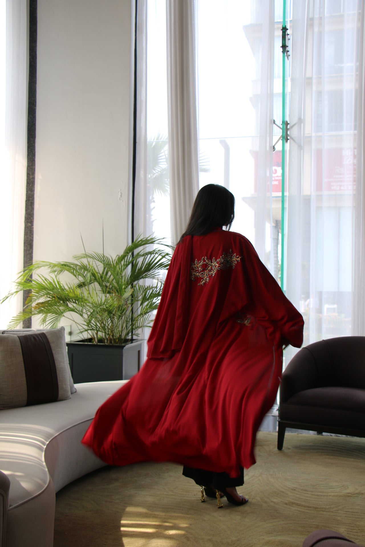 Rouge Abaya Set