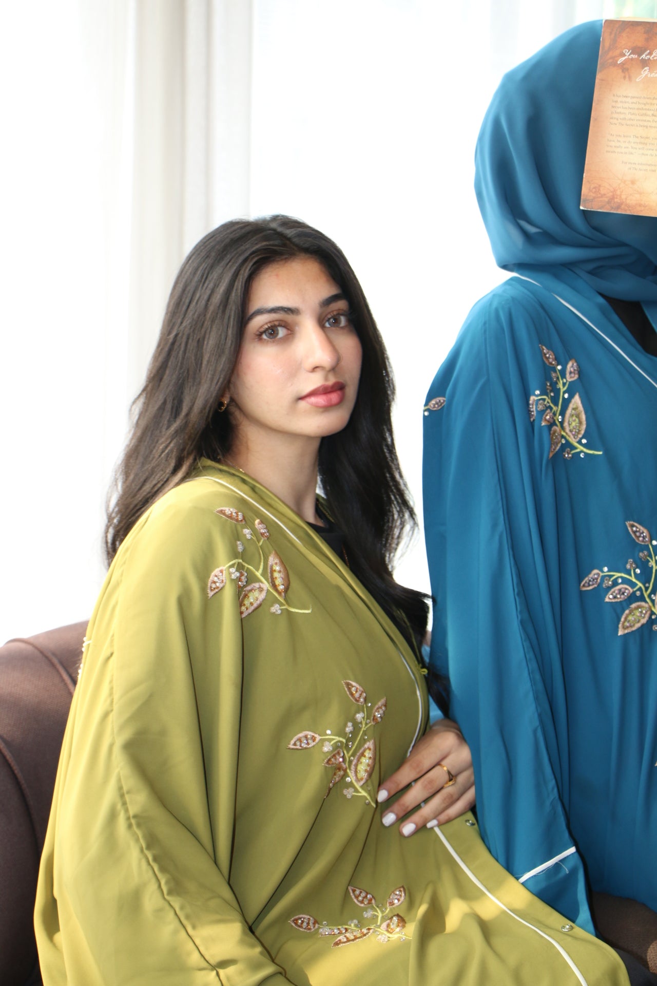 Olive Abaya Set