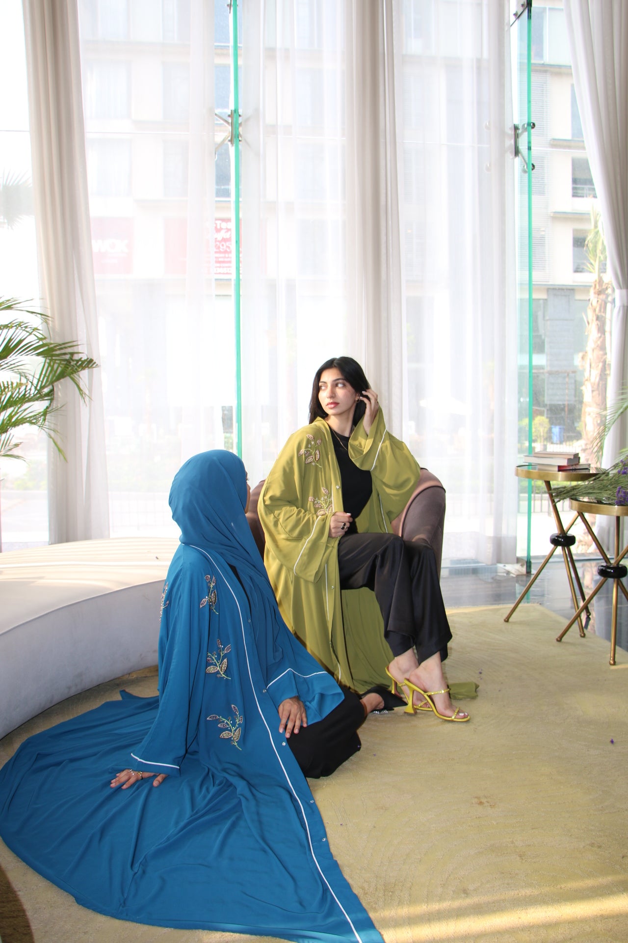 Olive Abaya Set