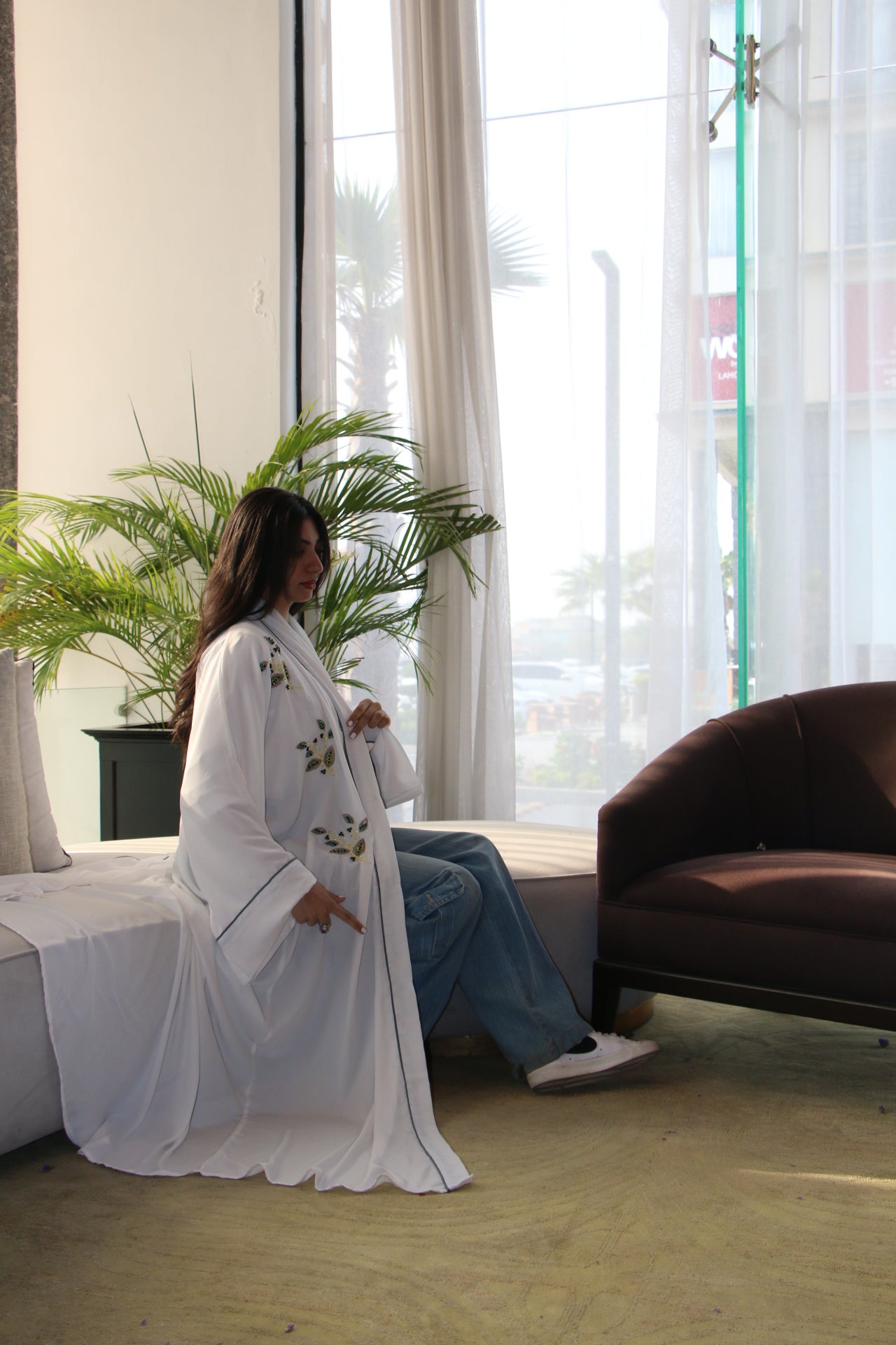 White Aura Abaya Set
