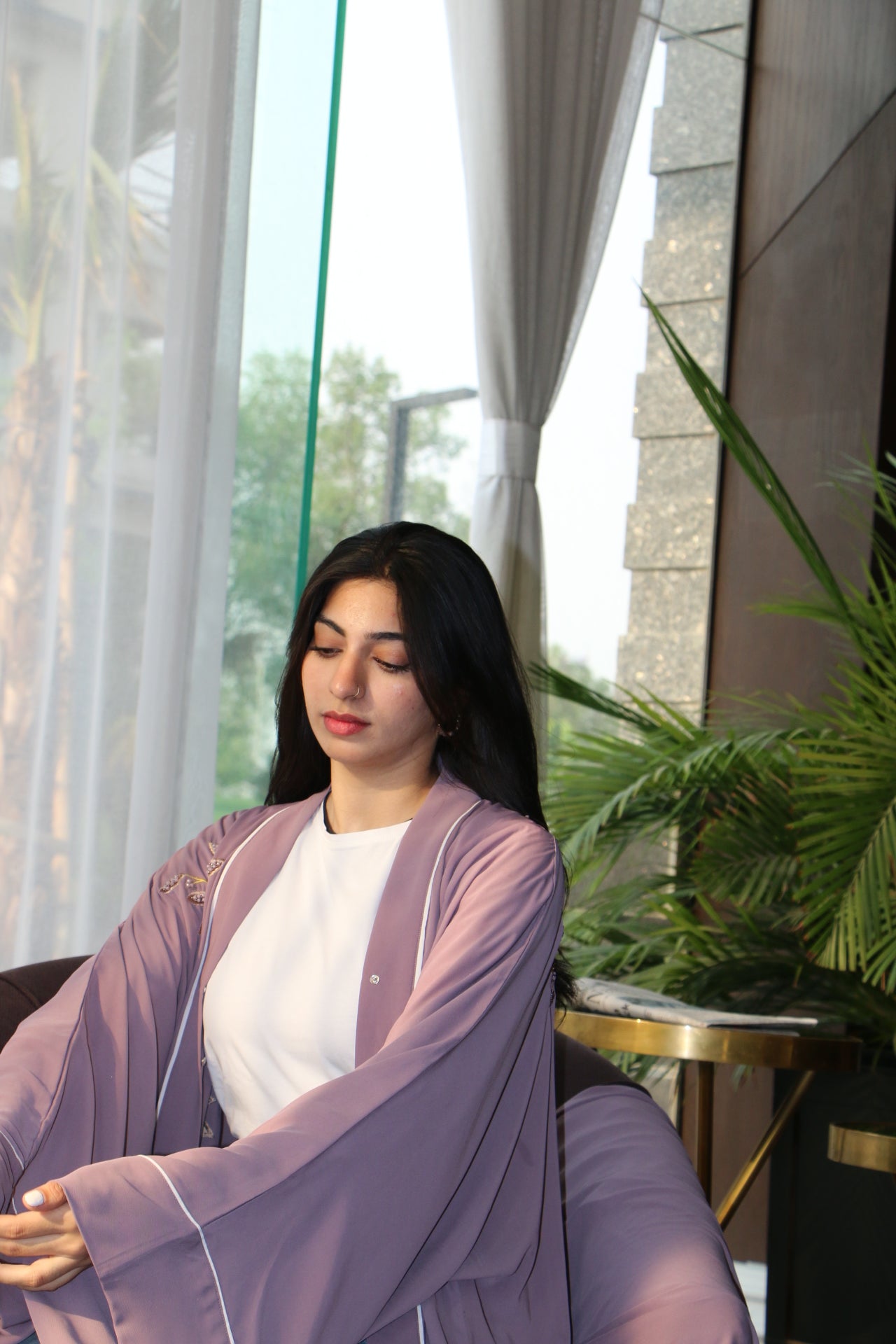 Lavender Abaya Set