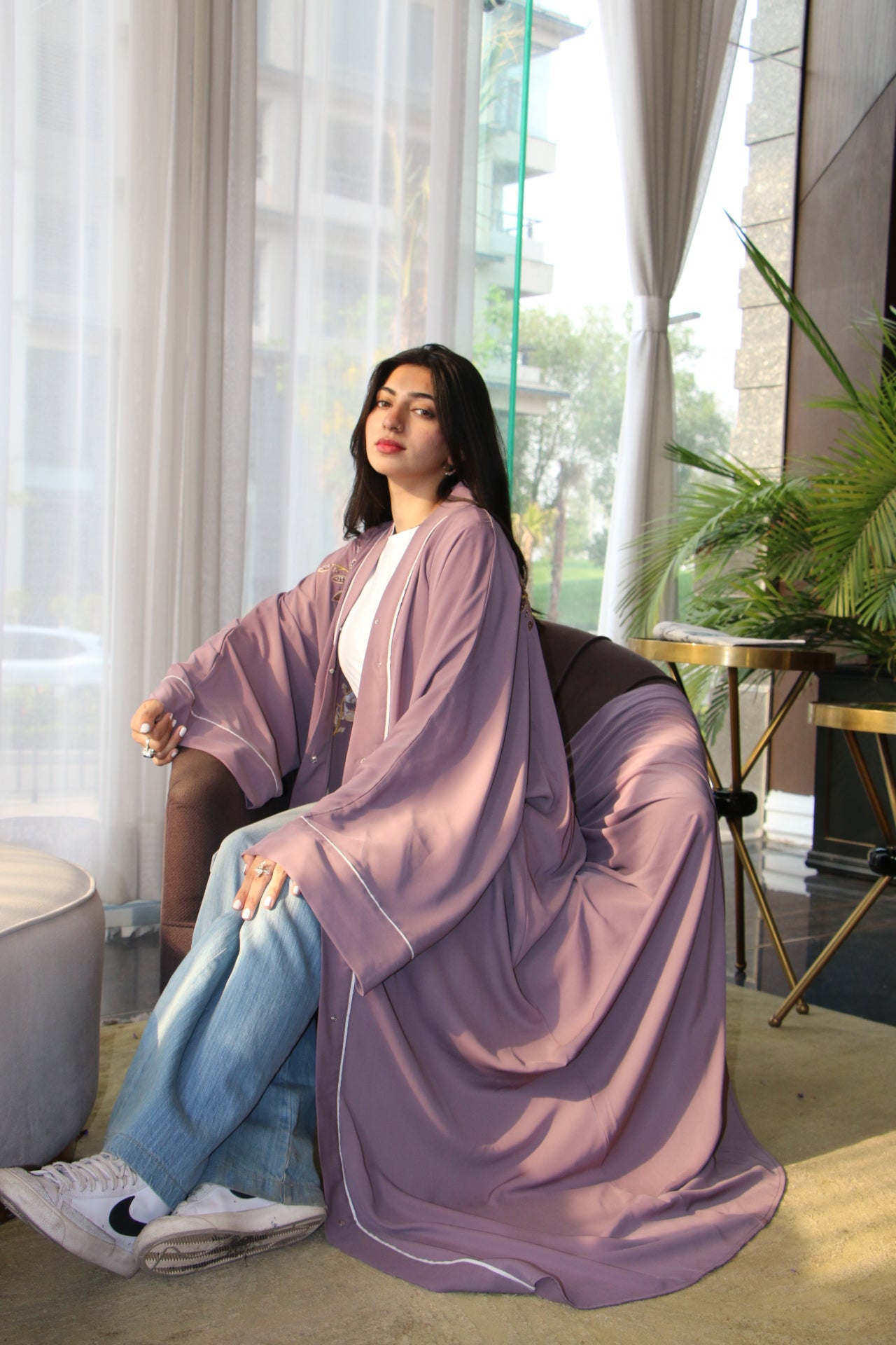 Lavender Abaya Set