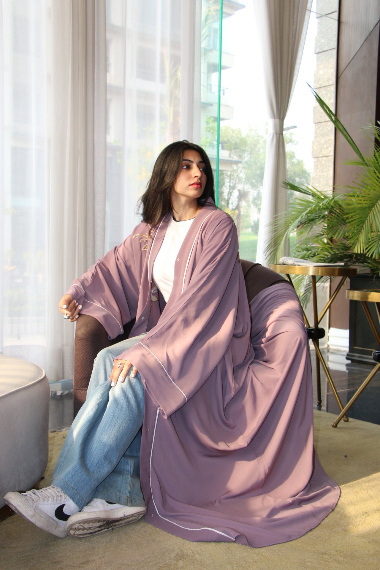Lavender Abaya Set
