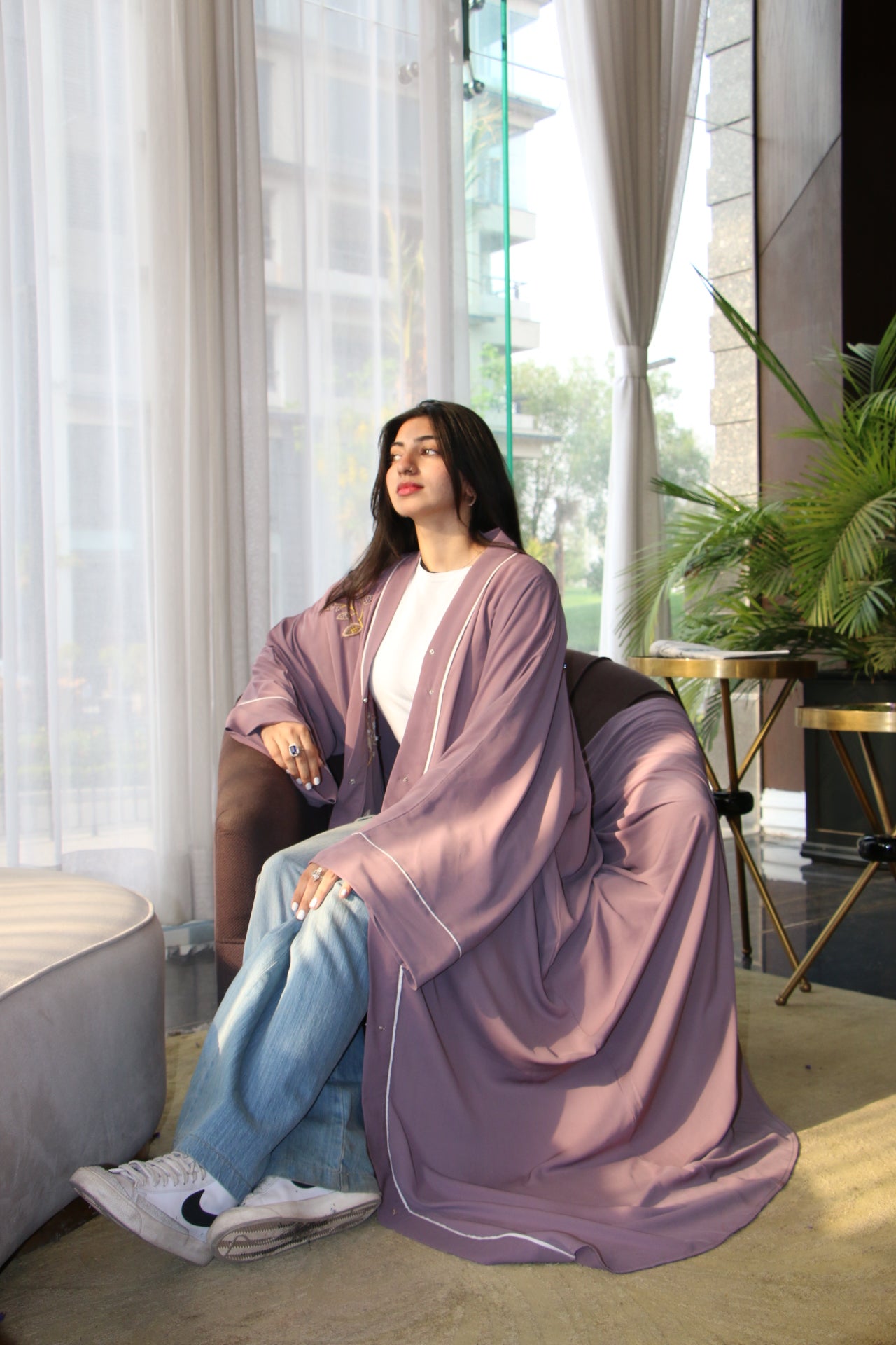 Lavender Abaya Set
