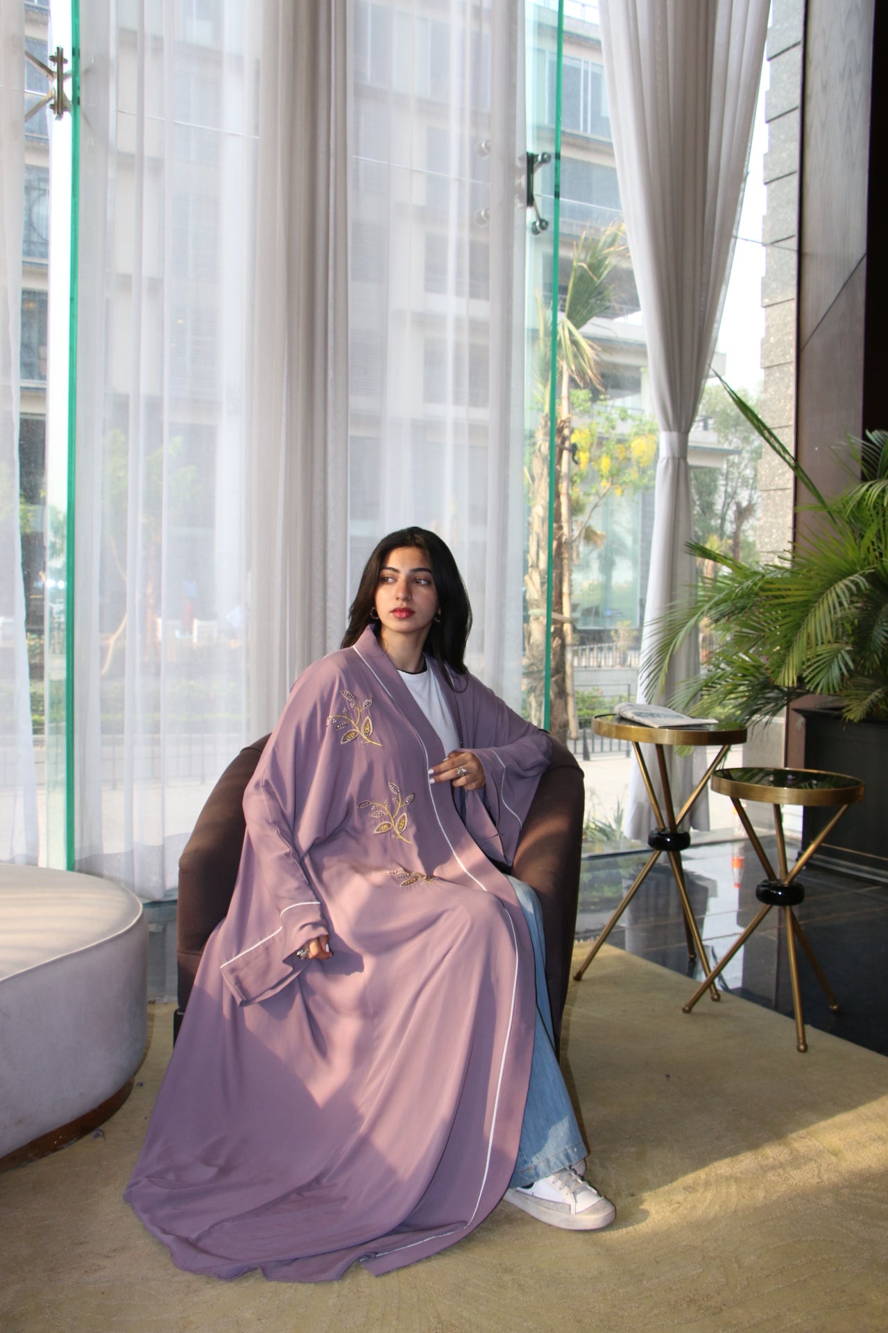 Lavender Abaya Set